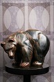K&Co. præsenterer: Royal Copenhagen glaseret stentøjsfigur af brun bjørn.RC# 21519...