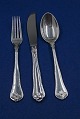 Saksisk Danish silver flatware, settings cutlery 
of 3 pieces