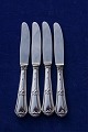 Danish silver flatware by DG. Set of 4 knives 17.4cm