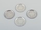 Georg Jensen, a 
set of four 
glass coasters 
in sterling ...