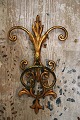 Old French wall hook in gilded metal with a fine patina...
