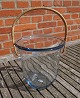Holmegaard art glass, large wine cooler with bast handle