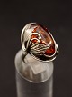 Sterling sølv ring  med rav