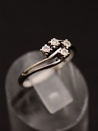 14 carat white gold ring with 4 diamonds