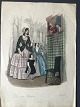 Ole Buus Larsen 
præsenterer: 
Koloreret 
litografi af 
Jules David 
1846 - 
Modebillede .
