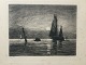 Ole Buus Larsen 
præsenterer: 

Radering 
af Carl Locher 
1899 - 
Måneopgang, 
Skagen.
