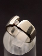 Sterling slv ring med klar sten