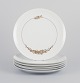 Bjørn Wiinblad for Rosenthal Studioline.
Et sæt på seks ”Romanze” middagstallerkener i porcelæn.