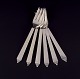 Georg Jensen Pyramide. Seks kagegafler i sterlingsølv.