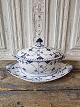 Royal 
Copenhagen Blue 
Fluted full 
lace tureen on 
saucer ...