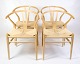 Osted Antik & 
Design 
præsenterer: 
Sæt Af 
Fire Y-Stole - 
Model CH24 - 
Bøg & Papirgarn 
- Hans J. 
Wegner - Carl 
...