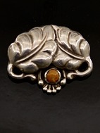 Art Nouveau 830 slv broche med rav