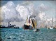 Pegasus – Kunst 
- Antik - 
Design 
præsenterer: 

Lübbers, 
Holger (1850 - 
1931): Skibe i 
en havn.