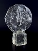 L'Art 
præsenterer: 

Ermanno 
Nason for 
Cenedese, 
Murano.
Stor skulptur 
af mandeansigt 
i klart 
kunstglas på 
sokkel.