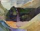 L'Art 
præsenterer: 

Orla 
Lehmann, svensk 
kunstner. 
Olie på 
malerplade.
Abstrakt 
landskab.