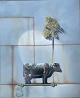 Dansk 
Kunstgalleri 
præsenterer: 
"Natura 
morte" Olie 
maleri på 
lærred i sølv 
svæveramme.