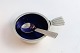 Georg Jensen. Bernadotte, salt cellar with blue enamel, and salt spoon. Sterling 
(925).