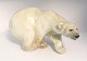 Royal Copenhagen. Porcelænsfigur. Stående Isbjørn. Model 1137. Længde 27 cm. (2 
sortering)