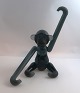 Lundin Antique 
præsenterer: 

Holmegaard.
 Kay Bojesen 
sort glas abe. 
Højde 20,5 cm.