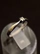 8 karat hvidguld ring med diamant