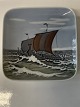 Royal Copenhagen Square Asian Viking ships.
Deco. No. 3479