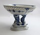 Bing & Grondahl. Blue painted. Cake bowl on a stand with lace border. Model 
451.6. Height 10 cm. Diameter 14 cm. (1 quality).
