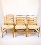 Osted Antik & 
Design 
præsenterer: 

Sæt Af 
Seks Kirkestole 
- Model 
Kirkestol - 
Egetræ - Kaare 
Klint - 
1960erne
