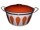 Ekstra stor 
orange Lotus 
Gryde 32 cm.