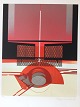 Farvelitografi 
af Finn Lohmann 
- Komposition 
1984