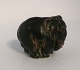 Royal Copenhagen. Stentøjsfigur af elefant. Model 20225. Højde 5,5 cm. (1 
sortering)