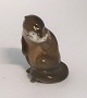 Royal Copenhagen. Porcelænsfigur. Odder med fisk. Model 2333. Højde 5,5 cm. (1 
sortering)