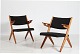 Danish Modern
Pair of Easy chairs 
of oak and teak