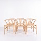 Osted Antik & Design præsenterer: Sæt Af Seks Y-stole - Model Ch24 - Bøg & Naturflet - Hans J. Wegner - Carl ...