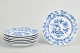Meissen, Blue Onion plates, set of salad 7.