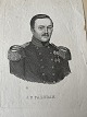 Ole Buus Larsen præsenterer: Litografi - Portræt af Generalmajor Julius Ferdinand Paludan.