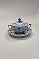 Royal Copenhagen Blue Fluted Plain Bouillon Cup with Saucer No. 2199