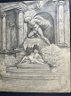 Ole Buus Larsen præsenterer: Tegning af Erick Struckmann - Skulptur ved monoment - antagelig Amor & Psyche.