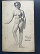 Ole Buus Larsen præsenterer: Tegning af Erick Struckmann - Nøgen kvinde modelstudie 1896.