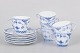 Royal Copenhagen Blue Fluted Full Lace, set of six espresso cups with matching saucers.