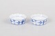 Royal Copenhagen Blue Fluted Plain, set of two salt jars.