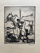 Ole Buus Larsen præsenterer: Radering - Stefan Viggo Pedersen - Tøjet hænges til tørring 1922.