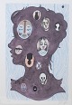 Julie Nord, farvelitografi, dansk billedkunstner.