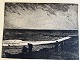 Ole Buus Larsen præsenterer: Akvatinte af Knud Eel - Aften ved Havet 1938.