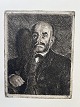 Ole Buus Larsen præsenterer: Radering af Poul S. Christiansen - Portræt af Bagermester B. 1899.