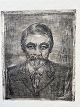 Ole Buus Larsen præsenterer: Radering af Poul S. Christiansen - Selvportræt 1902.