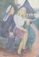 L'Art præsenterer: Kurt Lindon, “Sommarkväll”, pastel, listet svensk billedkunstner.