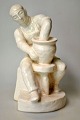 Pegasus – Kunst - Antik - Design præsenterer: L. Hiort figur af keramiker, der drejer, 19./20. årh. Bornholm, ...