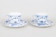 L'Art præsenterer: Royal Copenhagen Musselmalet Helblonde, sæt med to kaffekopper og underkopper.