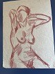 Ole Buus Larsen præsenterer: Tegning af den svenske kunstner Lars Bertle - Nøgen kvindelig model.