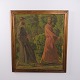 Osted Antik & Design præsenterer: Oliemaleri med To Mænd i Historiske Klæder i Skovlandskab, signeret, ca. ...